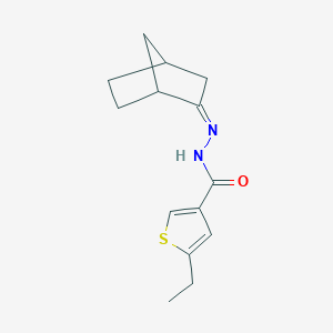 molecular formula C14H18N2OS B4794658 N'-bicyclo[2.2.1]hept-2-ylidene-5-ethyl-3-thiophenecarbohydrazide 