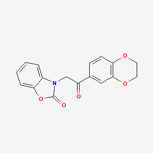 molecular formula C17H13NO5 B4794662 3-[2-(2,3-dihydro-1,4-benzodioxin-6-yl)-2-oxoethyl]-1,3-benzoxazol-2(3H)-one 