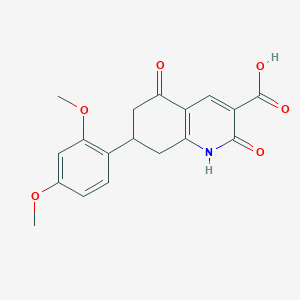 molecular formula C18H17NO6 B4794663 7-(2,4-dimethoxyphenyl)-2,5-dioxo-1,2,5,6,7,8-hexahydro-3-quinolinecarboxylic acid 