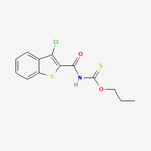 molecular formula C13H12ClNO2S2 B4794667 O-propyl [(3-chloro-1-benzothien-2-yl)carbonyl]thiocarbamate 