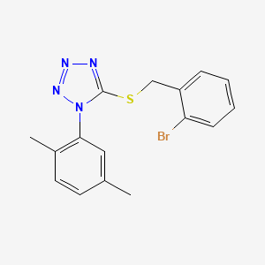 molecular formula C16H15BrN4S B4794691 5-[(2-bromobenzyl)thio]-1-(2,5-dimethylphenyl)-1H-tetrazole 