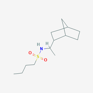 molecular formula C13H25NO2S B4794695 N-(1-bicyclo[2.2.1]hept-2-ylethyl)-1-butanesulfonamide 