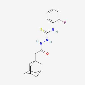 molecular formula C19H24FN3OS B4794733 2-(1-adamantylacetyl)-N-(2-fluorophenyl)hydrazinecarbothioamide 