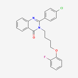molecular formula C24H20ClFN2O2 B4794745 2-(4-chlorophenyl)-3-[4-(2-fluorophenoxy)butyl]-4(3H)-quinazolinone 