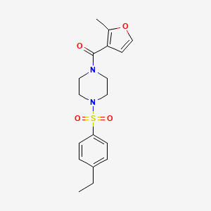 molecular formula C18H22N2O4S B4794758 1-[(4-ethylphenyl)sulfonyl]-4-(2-methyl-3-furoyl)piperazine 