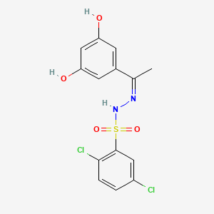 molecular formula C14H12Cl2N2O4S B4794819 2,5-dichloro-N'-[1-(3,5-dihydroxyphenyl)ethylidene]benzenesulfonohydrazide 