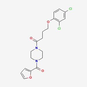 molecular formula C19H20Cl2N2O4 B4794824 1-[4-(2,4-dichlorophenoxy)butanoyl]-4-(2-furoyl)piperazine 