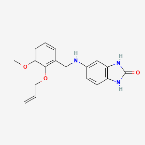 molecular formula C18H19N3O3 B4794825 5-{[2-(allyloxy)-3-methoxybenzyl]amino}-1,3-dihydro-2H-benzimidazol-2-one 