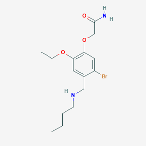 molecular formula C15H23BrN2O3 B4794845 2-{5-bromo-4-[(butylamino)methyl]-2-ethoxyphenoxy}acetamide 