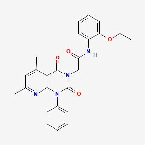 molecular formula C25H24N4O4 B4794869 2-(5,7-dimethyl-2,4-dioxo-1-phenyl-1,4-dihydropyrido[2,3-d]pyrimidin-3(2H)-yl)-N-(2-ethoxyphenyl)acetamide 