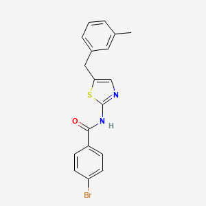 molecular formula C18H15BrN2OS B4794904 4-bromo-N-[5-(3-methylbenzyl)-1,3-thiazol-2-yl]benzamide 