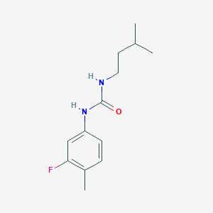 molecular formula C13H19FN2O B4794928 N-(3-fluoro-4-methylphenyl)-N'-(3-methylbutyl)urea 