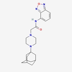 molecular formula C22H29N5O2 B4794949 2-[4-(1-adamantyl)-1-piperazinyl]-N-2,1,3-benzoxadiazol-4-ylacetamide 