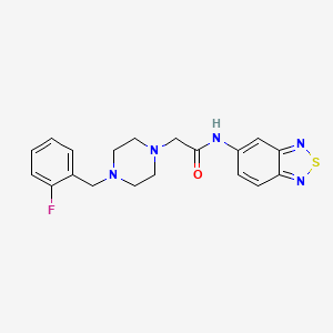 molecular formula C19H20FN5OS B4794971 N-2,1,3-benzothiadiazol-5-yl-2-[4-(2-fluorobenzyl)-1-piperazinyl]acetamide 
