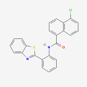 molecular formula C24H15ClN2OS B4794975 N-[2-(1,3-benzothiazol-2-yl)phenyl]-5-chloro-1-naphthamide 