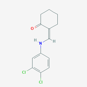 molecular formula C13H13Cl2NO B4794998 2-{[(3,4-dichlorophenyl)amino]methylene}cyclohexanone 