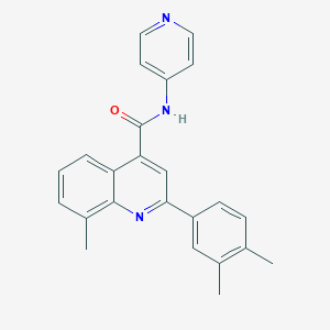 molecular formula C24H21N3O B4795006 2-(3,4-dimethylphenyl)-8-methyl-N-4-pyridinyl-4-quinolinecarboxamide 