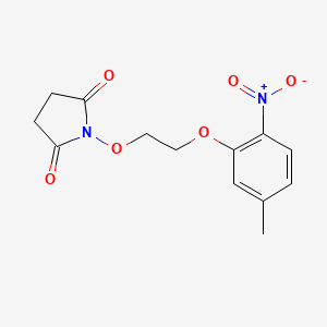 molecular formula C13H14N2O6 B4795033 1-[2-(5-methyl-2-nitrophenoxy)ethoxy]-2,5-pyrrolidinedione 