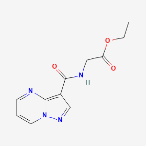molecular formula C11H12N4O3 B4795075 ethyl N-(pyrazolo[1,5-a]pyrimidin-3-ylcarbonyl)glycinate 
