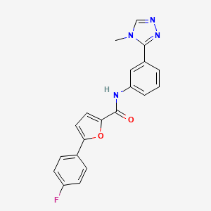 molecular formula C20H15FN4O2 B4795082 5-(4-fluorophenyl)-N-[3-(4-methyl-4H-1,2,4-triazol-3-yl)phenyl]-2-furamide 