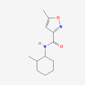 molecular formula C12H18N2O2 B4795090 5-methyl-N-(2-methylcyclohexyl)-3-isoxazolecarboxamide 