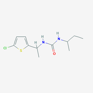 molecular formula C11H17ClN2OS B4795098 N-(sec-butyl)-N'-[1-(5-chloro-2-thienyl)ethyl]urea 