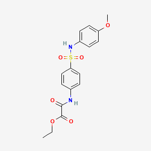 molecular formula C17H18N2O6S B4795109 ethyl [(4-{[(4-methoxyphenyl)amino]sulfonyl}phenyl)amino](oxo)acetate 