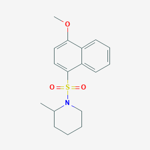 molecular formula C17H21NO3S B4795184 1-[(4-methoxy-1-naphthyl)sulfonyl]-2-methylpiperidine 