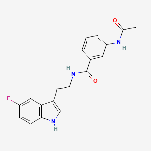 molecular formula C19H18FN3O2 B4795214 3-(acetylamino)-N-[2-(5-fluoro-1H-indol-3-yl)ethyl]benzamide 