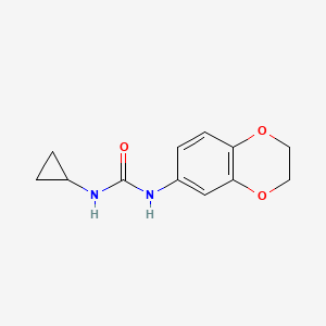 molecular formula C12H14N2O3 B4795215 N-cyclopropyl-N'-(2,3-dihydro-1,4-benzodioxin-6-yl)urea 