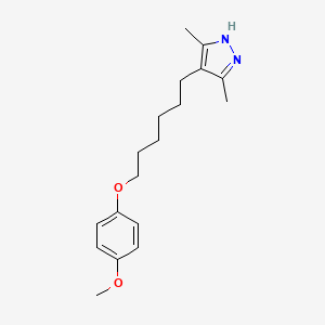 molecular formula C18H26N2O2 B4795245 4-[6-(4-methoxyphenoxy)hexyl]-3,5-dimethyl-1H-pyrazole 