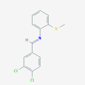 (3,4-dichlorobenzylidene)[2-(methylthio)phenyl]amine