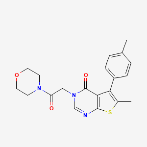 molecular formula C20H21N3O3S B4795301 6-methyl-5-(4-methylphenyl)-3-[2-(4-morpholinyl)-2-oxoethyl]thieno[2,3-d]pyrimidin-4(3H)-one 