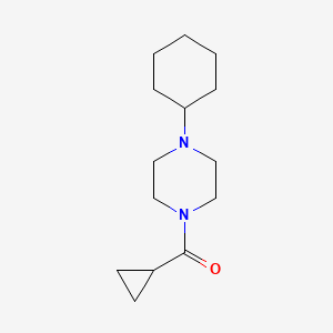 molecular formula C14H24N2O B4795328 1-cyclohexyl-4-(cyclopropylcarbonyl)piperazine 