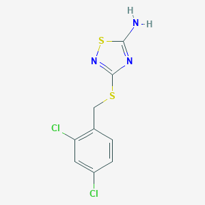 molecular formula C9H7Cl2N3S2 B479534 3-[(2,4-二氯苯甲基)硫代]-1,2,4-噻二唑-5-胺 CAS No. 650594-75-5