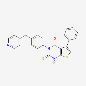 molecular formula C25H19N3OS2 B4795350 2-mercapto-6-methyl-5-phenyl-3-[4-(4-pyridinylmethyl)phenyl]thieno[2,3-d]pyrimidin-4(3H)-one 
