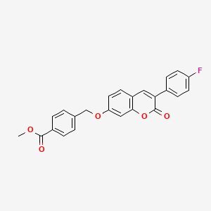 molecular formula C24H17FO5 B4795382 methyl 4-({[3-(4-fluorophenyl)-2-oxo-2H-chromen-7-yl]oxy}methyl)benzoate 