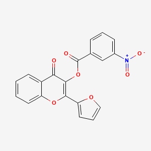 molecular formula C20H11NO7 B4795425 2-(2-furyl)-4-oxo-4H-chromen-3-yl 3-nitrobenzoate 