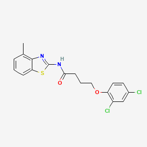 molecular formula C18H16Cl2N2O2S B4795446 4-(2,4-dichlorophenoxy)-N-(4-methyl-1,3-benzothiazol-2-yl)butanamide 