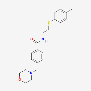 molecular formula C21H26N2O2S B4795473 N-{2-[(4-methylphenyl)thio]ethyl}-4-(4-morpholinylmethyl)benzamide 