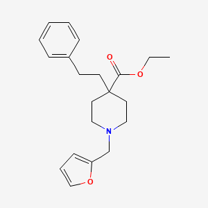 molecular formula C21H27NO3 B4795493 ethyl 1-(2-furylmethyl)-4-(2-phenylethyl)-4-piperidinecarboxylate 