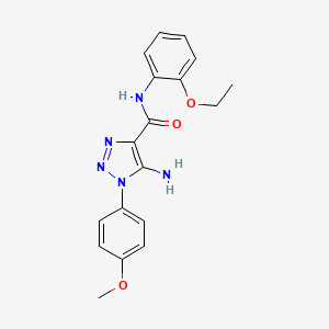 molecular formula C18H19N5O3 B4795497 5-amino-N-(2-ethoxyphenyl)-1-(4-methoxyphenyl)-1H-1,2,3-triazole-4-carboxamide 