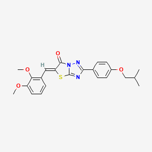 molecular formula C23H23N3O4S B4795503 5-(2,3-dimethoxybenzylidene)-2-(4-isobutoxyphenyl)[1,3]thiazolo[3,2-b][1,2,4]triazol-6(5H)-one 