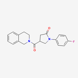 molecular formula C20H19FN2O2 B4795510 4-(3,4-dihydro-2(1H)-isoquinolinylcarbonyl)-1-(4-fluorophenyl)-2-pyrrolidinone 