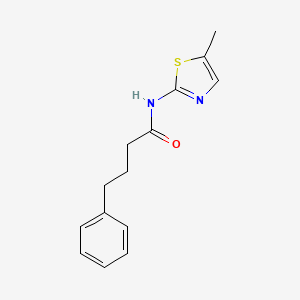 molecular formula C14H16N2OS B4795542 N-(5-methyl-1,3-thiazol-2-yl)-4-phenylbutanamide 