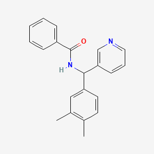 molecular formula C21H20N2O B4795551 N-[(3,4-dimethylphenyl)(3-pyridinyl)methyl]benzamide 