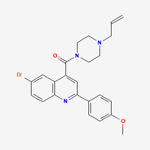 molecular formula C24H24BrN3O2 B4795578 4-[(4-allyl-1-piperazinyl)carbonyl]-6-bromo-2-(4-methoxyphenyl)quinoline 