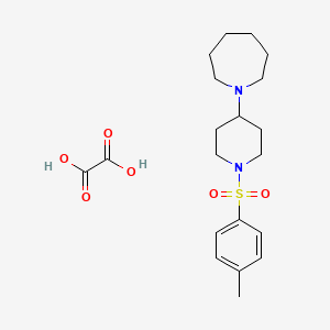 molecular formula C20H30N2O6S B4795614 1-{1-[(4-methylphenyl)sulfonyl]-4-piperidinyl}azepane oxalate 