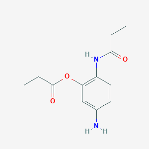 molecular formula C12H16N2O3 B4795632 5-amino-2-(propionylamino)phenyl propionate 