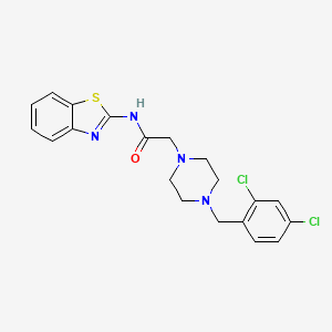 molecular formula C20H20Cl2N4OS B4795662 N-1,3-benzothiazol-2-yl-2-[4-(2,4-dichlorobenzyl)-1-piperazinyl]acetamide 